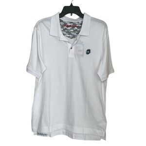 Robert Graham white classic fit polo shirt sz L
